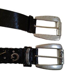 Guess woman belts- black- set 2pcs - size- small
